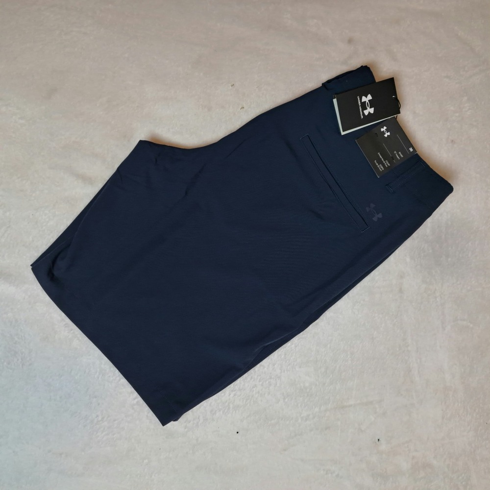 Under Armour Men Size 36 Navy Blue 10" Inseam UA Golf Shorts 1377302 410